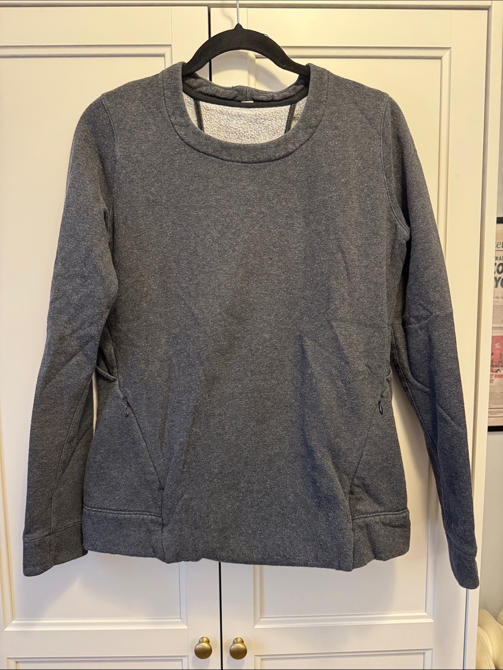 Women’s Lululemon &Go Endeavor long sleeve open back sweatshirt - gray - 8